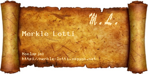 Merkle Lotti névjegykártya